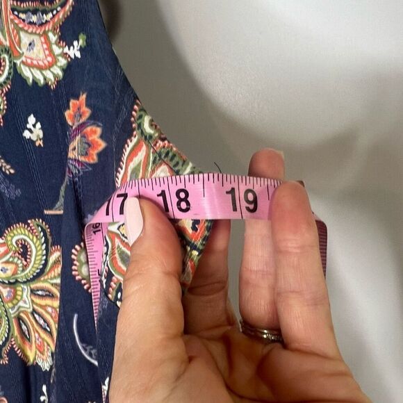 Tommy Hilfiger Dark Blue and Colorful Paisley Mini Dress - Picture 3 of 9